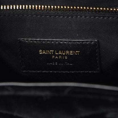 Saint Laurent Velvet Y Quilted Monogram Small Loulou Backpack Black 6 of 8