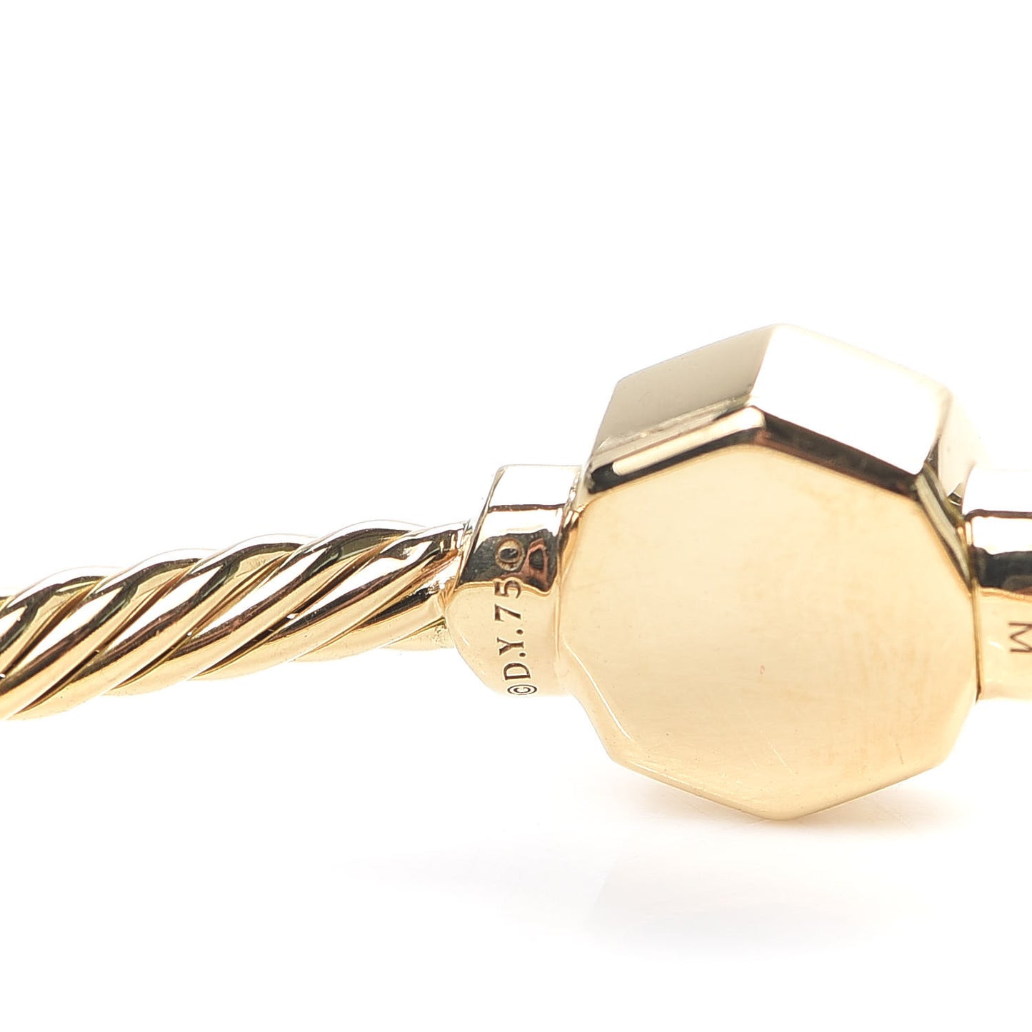 18K Yellow Gold Diamond Garnet Guilin Octagon Bracelet
