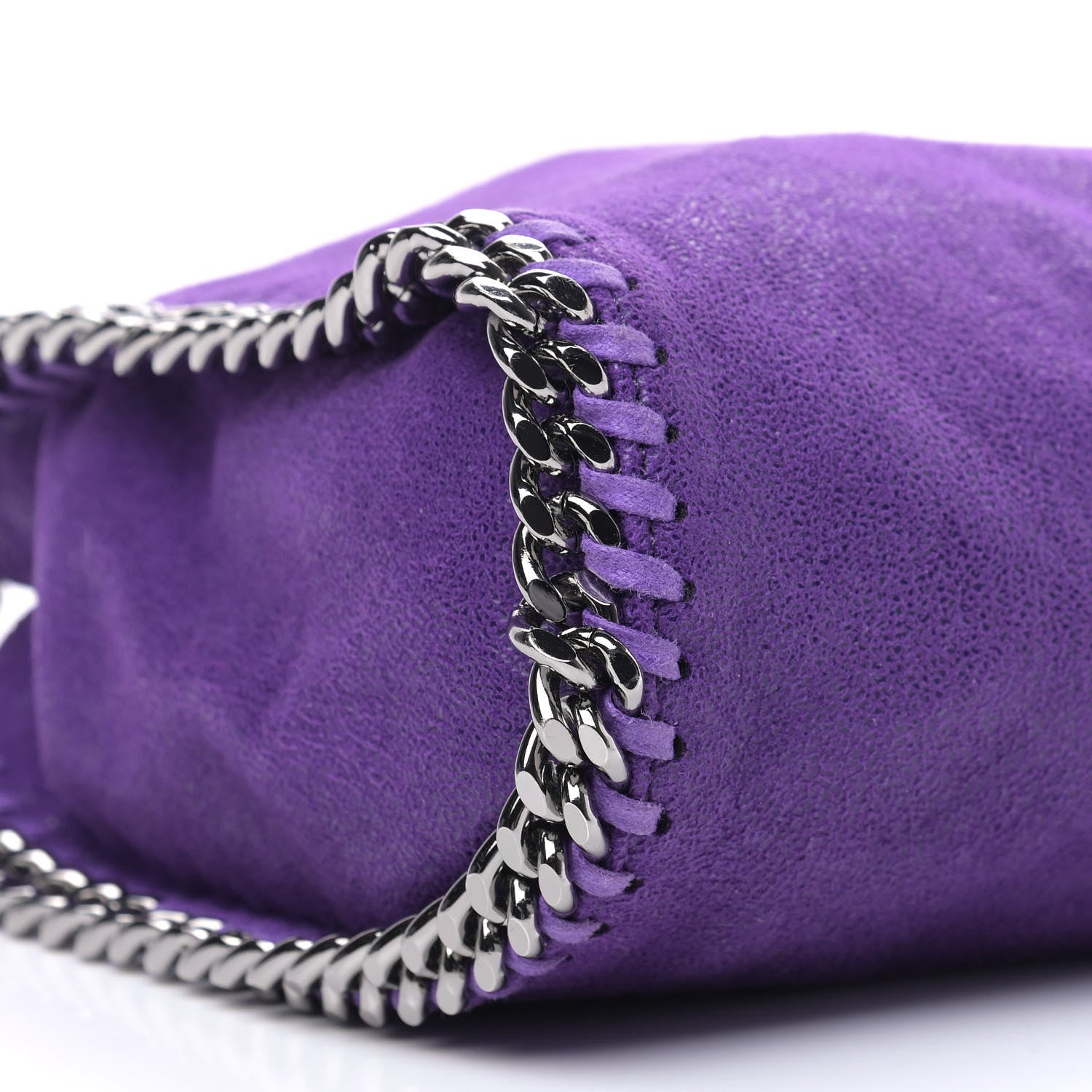 Stella McCartney Shaggy Deer Mini Falabella Fold Over Tote Bright Purple 8 of 9