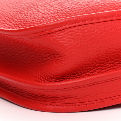 Hermes Taurillon Clemence Evelyne III PM Rouge De Coeur 16 of 21