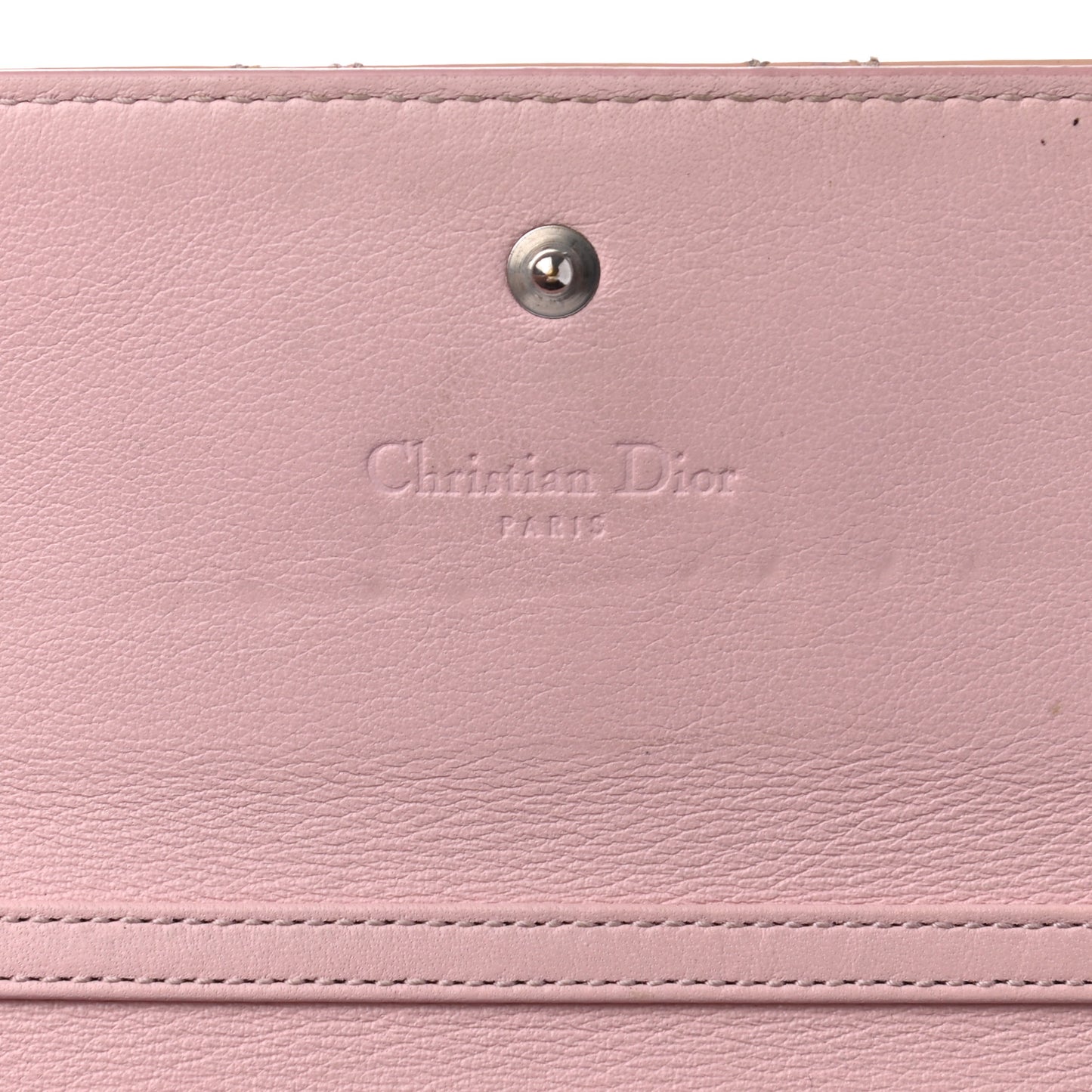 Patent Cannage Lady Dior Rendezvous Wallet On Chain Pink