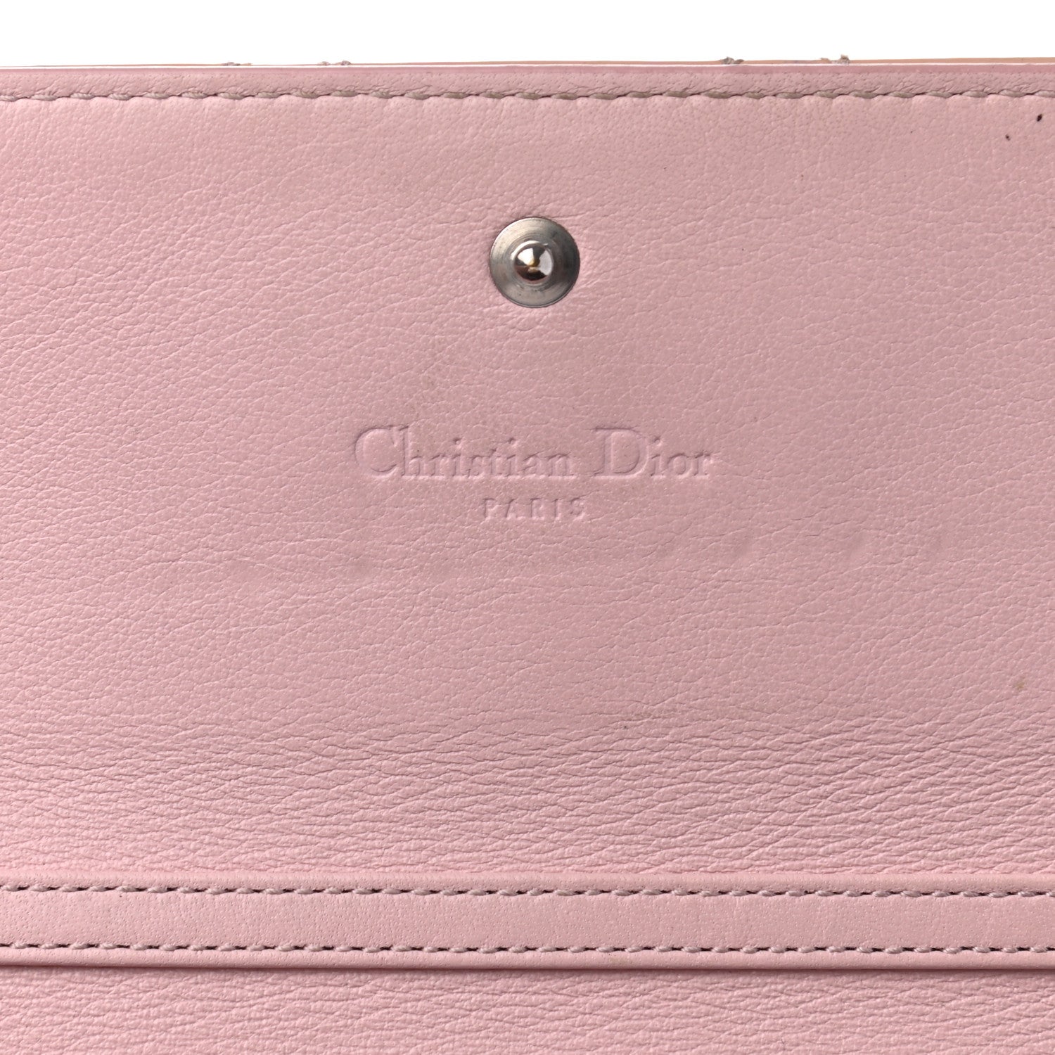 Christian Dior Patent Cannage Lady Dior Rendezvous Wallet On Chain Pink 5 of 9