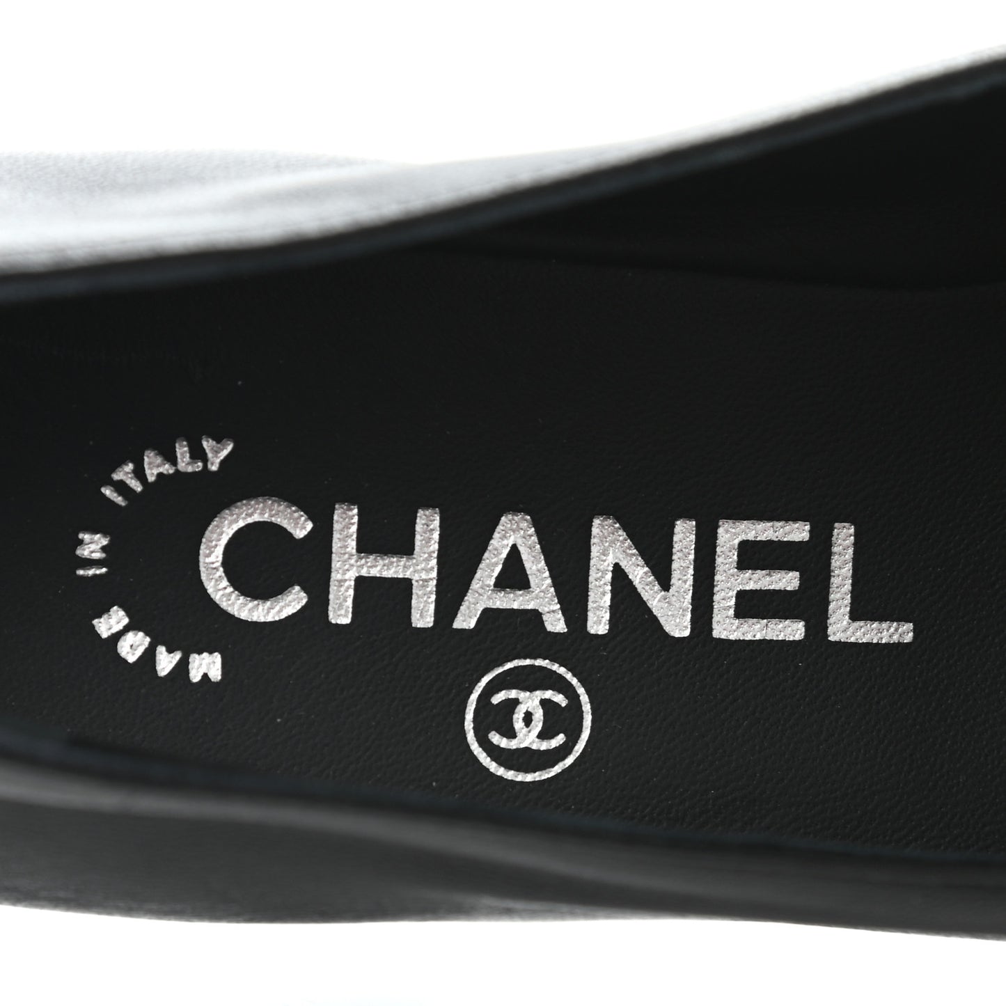 Lambskin CC Chain Mocassin Loafers 36.5 Black