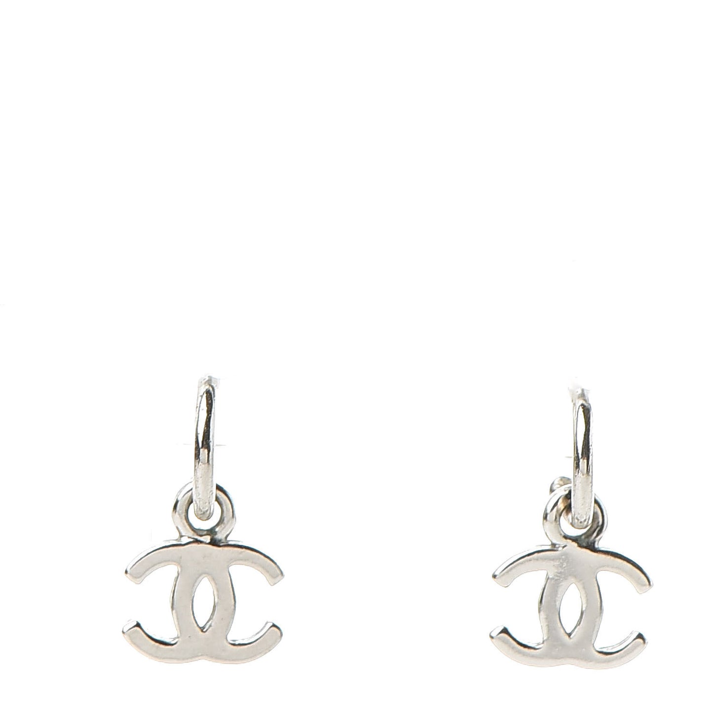 Ruthenium CC Drop Earrings Silver