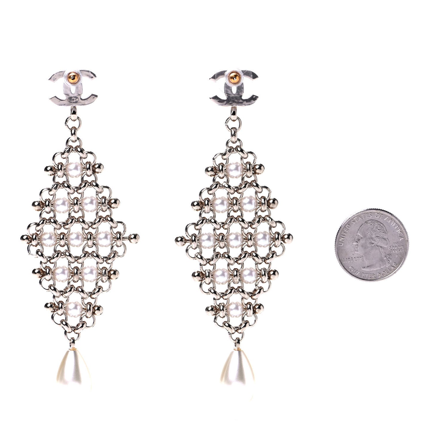 Pearl Monte-Carlo Nights Drop Earrings Gold