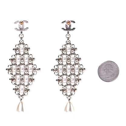 Chanel Pearl Monte-Carlo Nights Drop Earrings Gold 3 of 4
