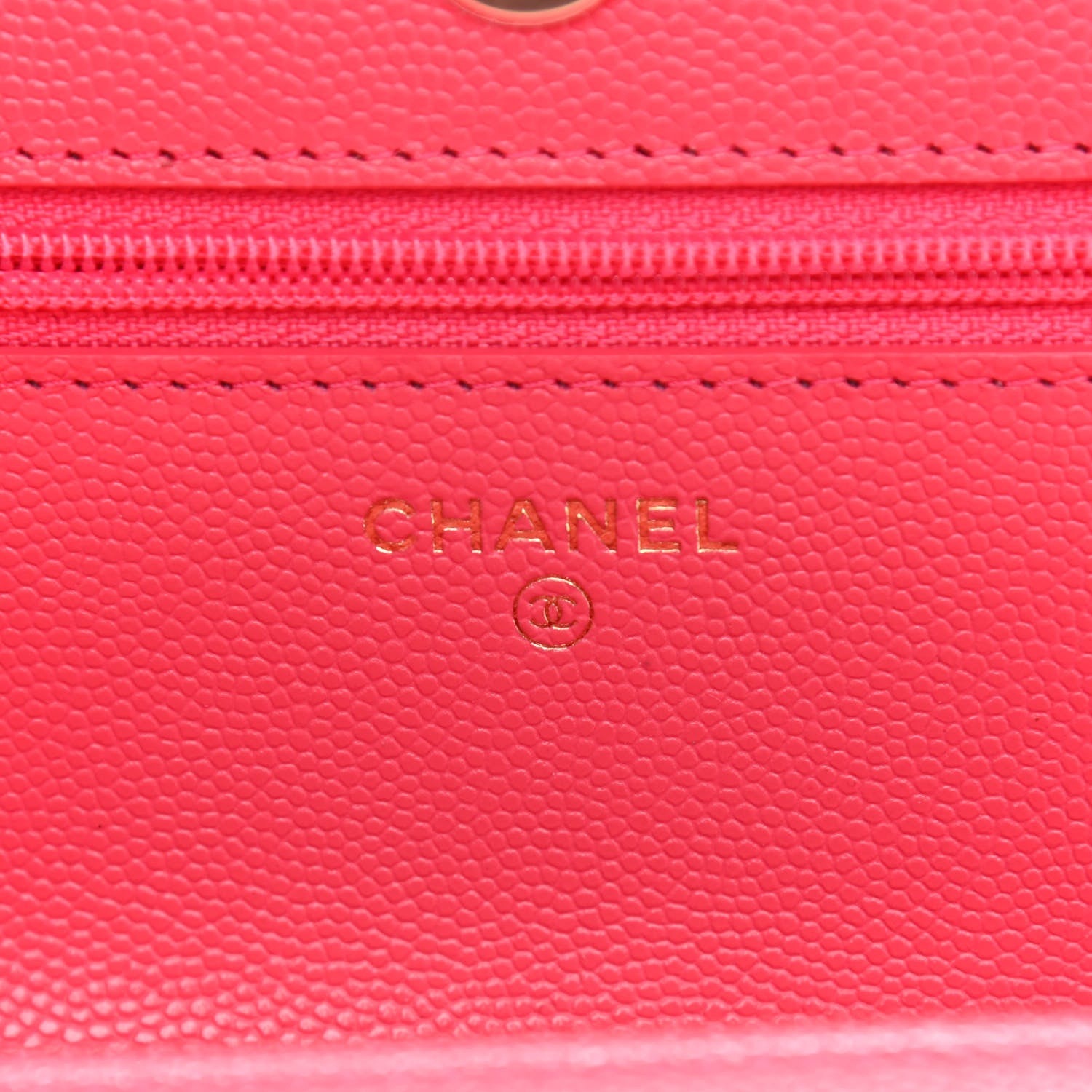 Chanel Caviar Quilted French New Wave Chain CC Wallet On Chain WOC Pink 6 of 12