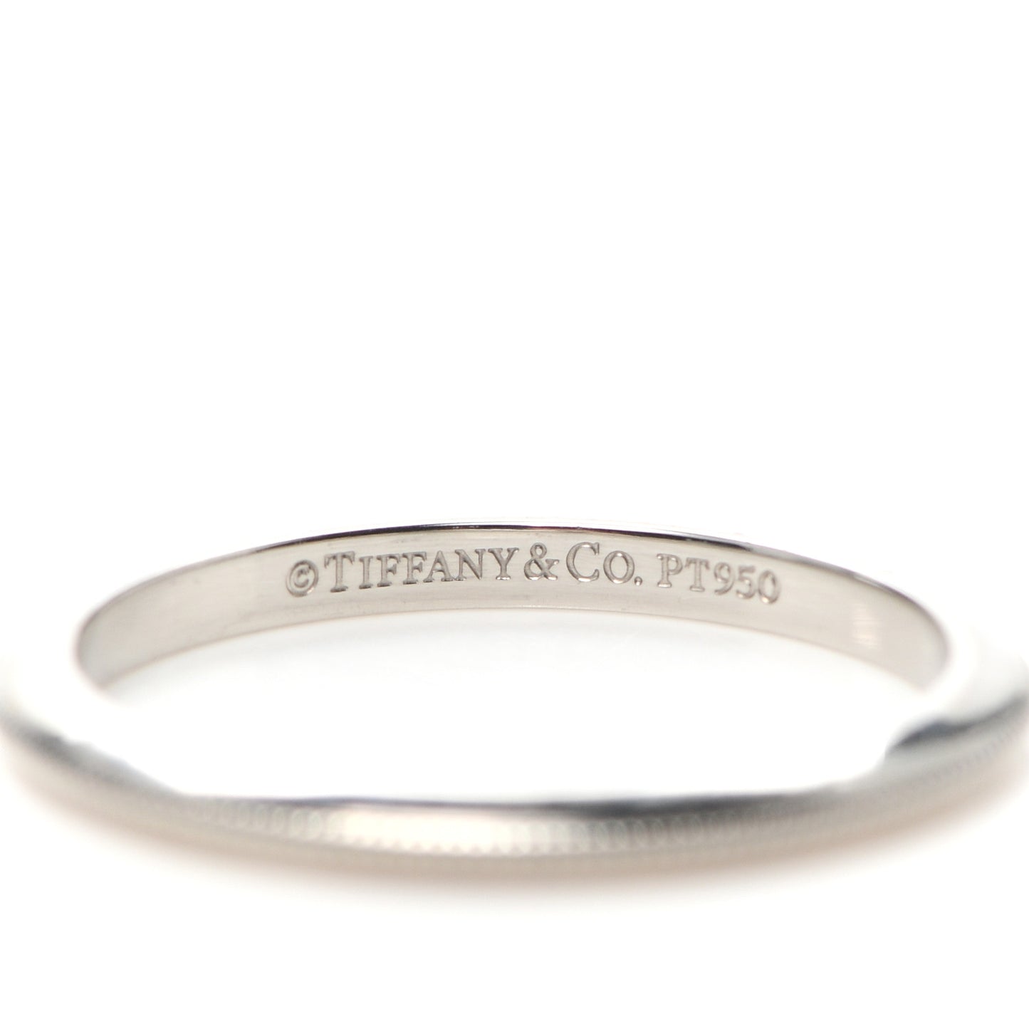 Platinum 2mm Knife Edge Milgrain Wedding Band Ring 48 4.5