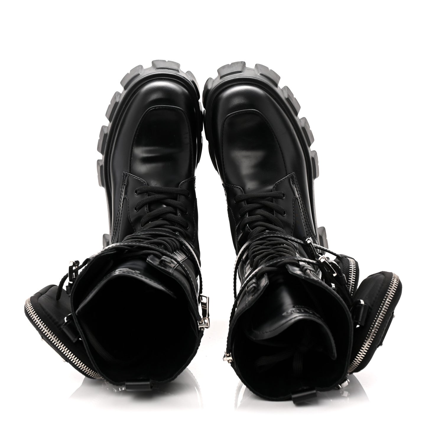 Spazzolato Rois Re-Nylon Metal Triangle Logo Monolith Pouch Pocket 55mm Tall Combat Boots 39 Black