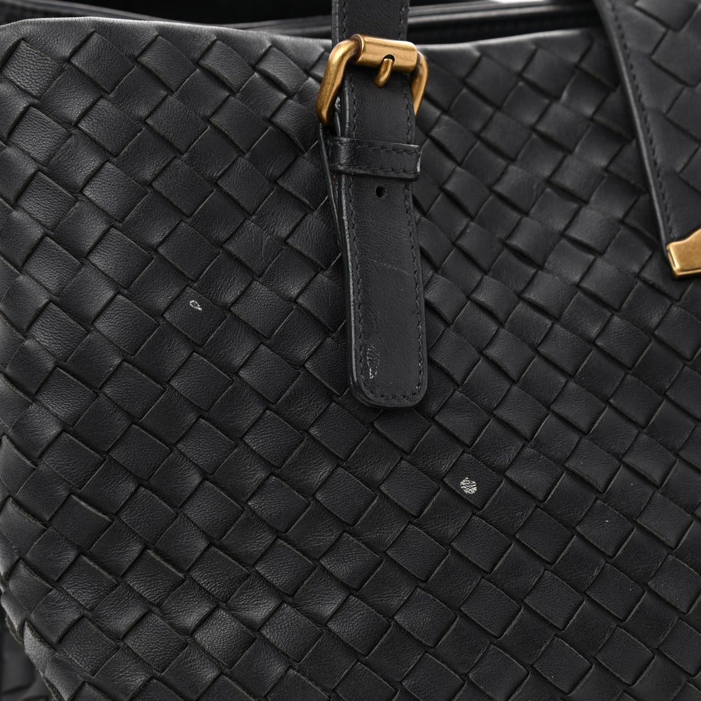 Nappa Intrecciato Medium Roma Tote Black