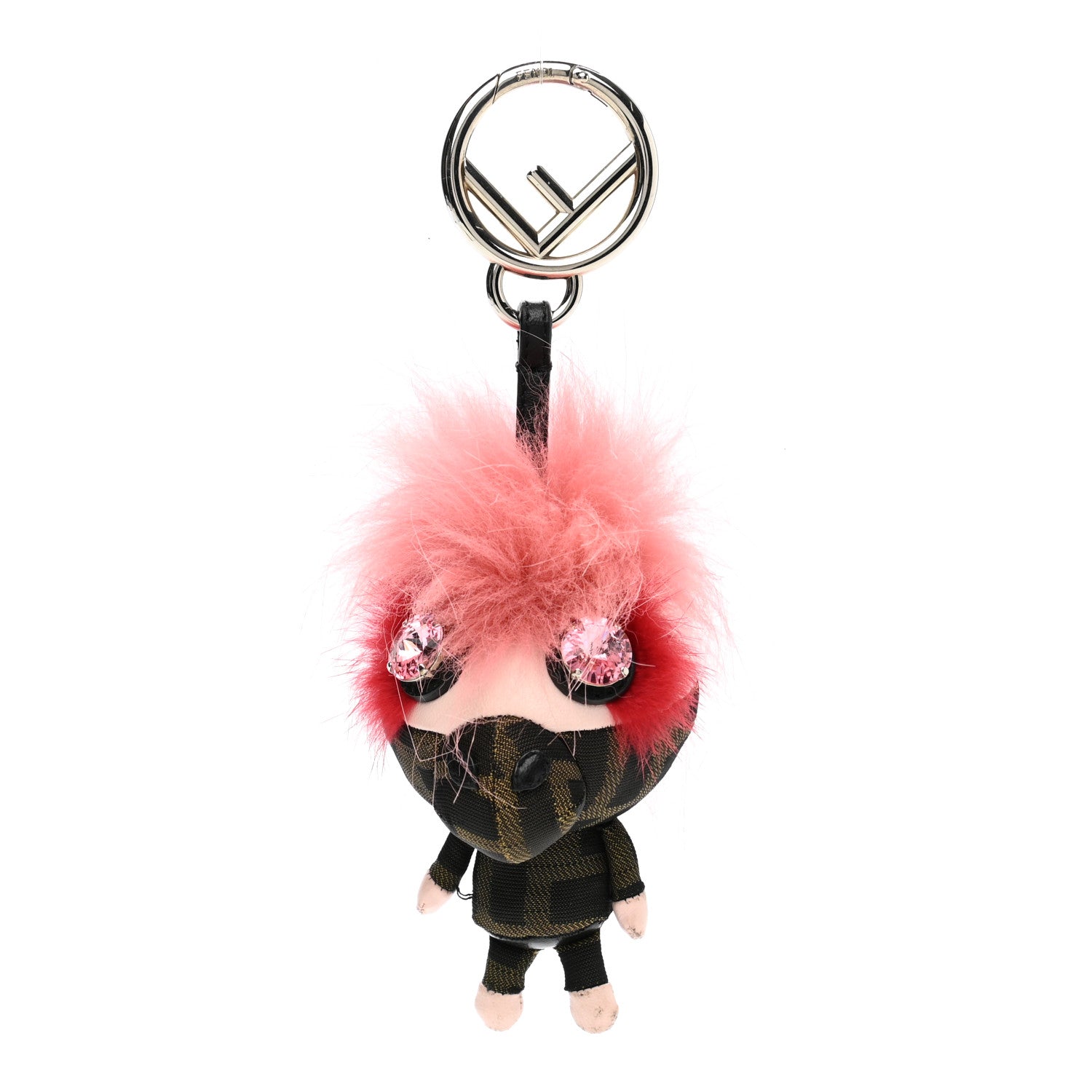 Fendi Zucca Fox Fur F is Fendi Space Monkey Bag Charm 1 of 4