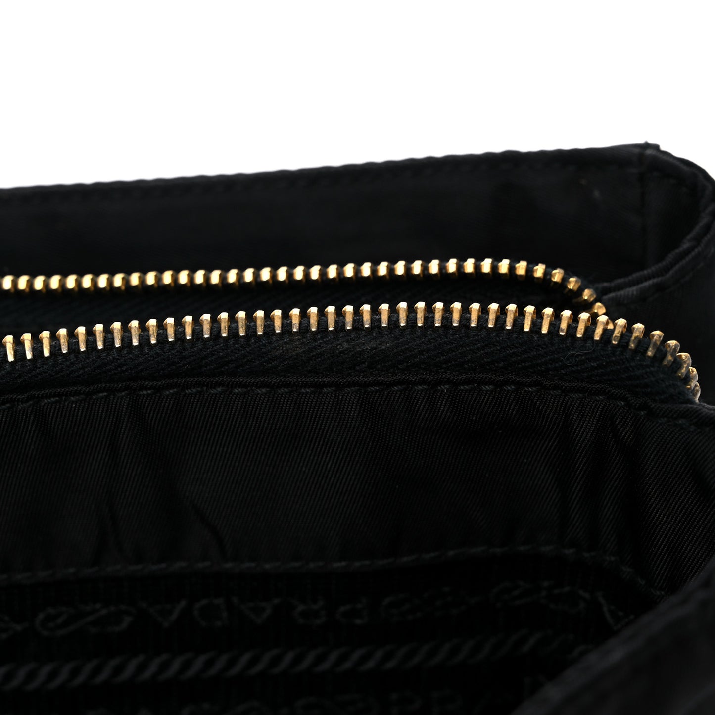 Tessuto Nylon Chain Shoulder Bag Black
