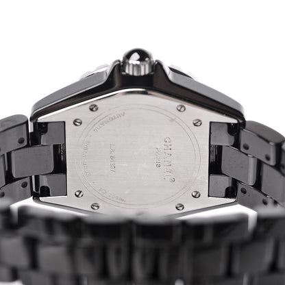 Chanel Stainless Steel Ceramic Diamond Dial 38mm J12 Automatic Watch Black 6 of 8