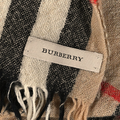 Burberry Wool Cashmere House Check Fringe Scarf 3 of 3
