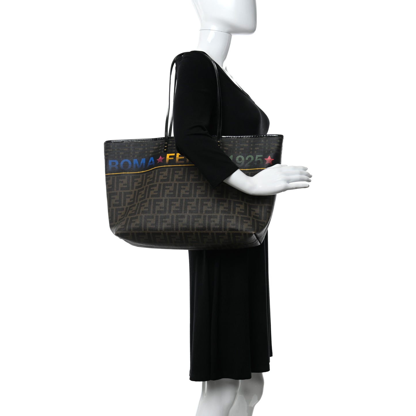 Zucca Spalmati Medium Roll Tote Tobacco Multicolor