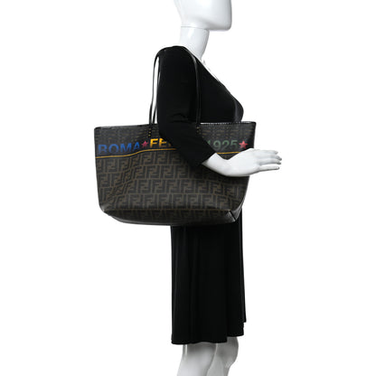 Fendi Zucca Spalmati Medium Roll Tote Tobacco Multicolor 2 of 10