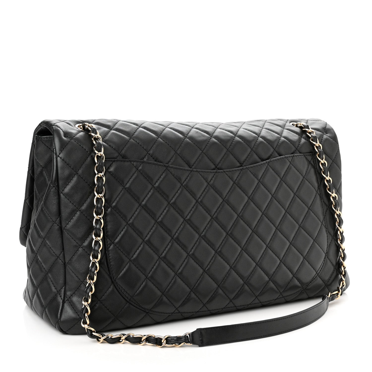 Chanel Calfskin Quilted XXL Travel Flap Bag Black 3 of 10