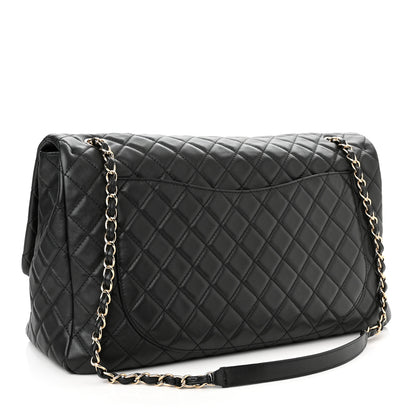 Chanel Calfskin Quilted XXL Travel Flap Bag Black 3 of 10