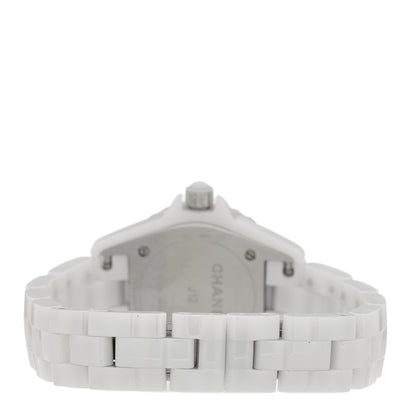Chanel Stainless Steel Ceramic Diamond Bezel 29mm J12 Quartz Watch White 3 of 4