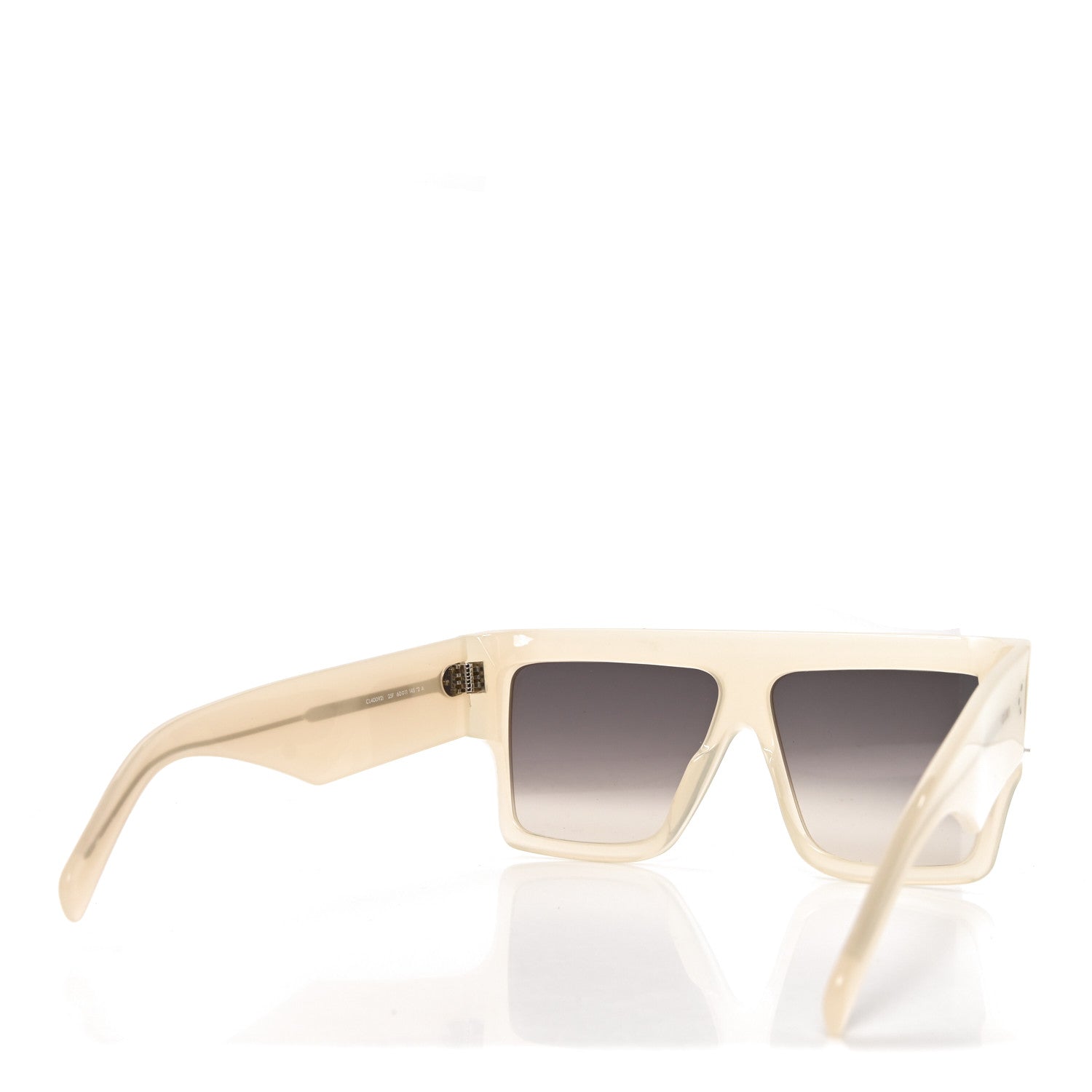 Celine Acetate Flat Top Rectangular Sunglasses CL40092I Transparent White 4 of 7