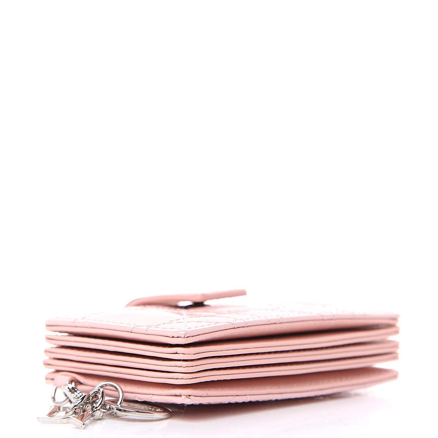 Christian Dior Patent Cannage Lady Dior 5-Gusset Card Holder Pink 4 of 9