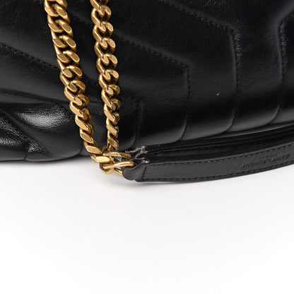 Saint Laurent Calfskin Y Quilted Monogram Medium Loulou Chain Satchel Black 13 of 15