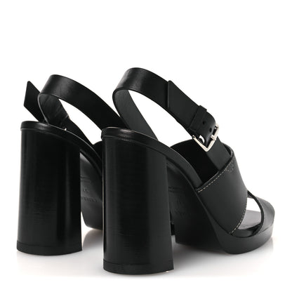 Hermes Calfskin Eris 90 Sandals 37 Black 5 of 12