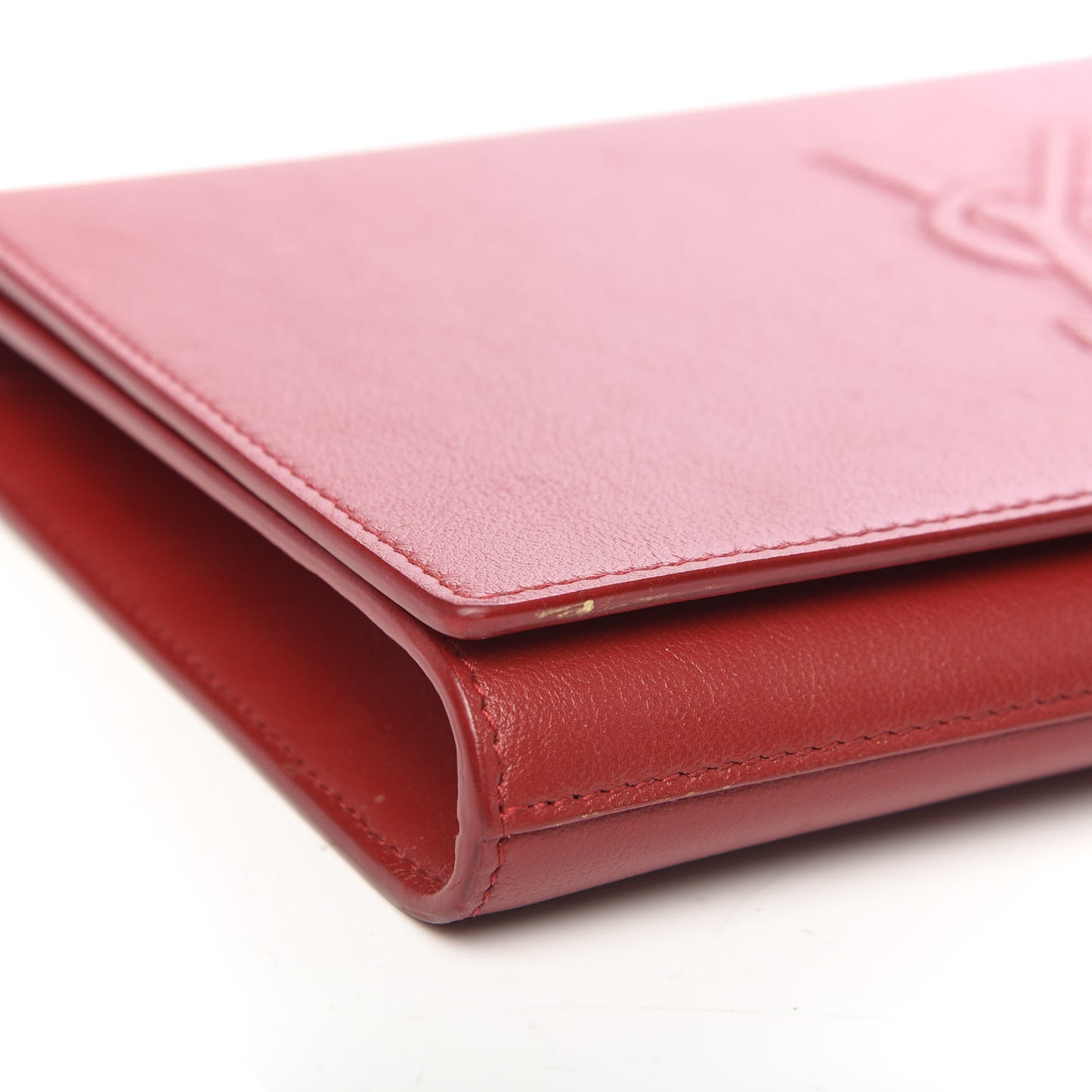 Calfskin Monogram Large Belle De Jour Clutch Red