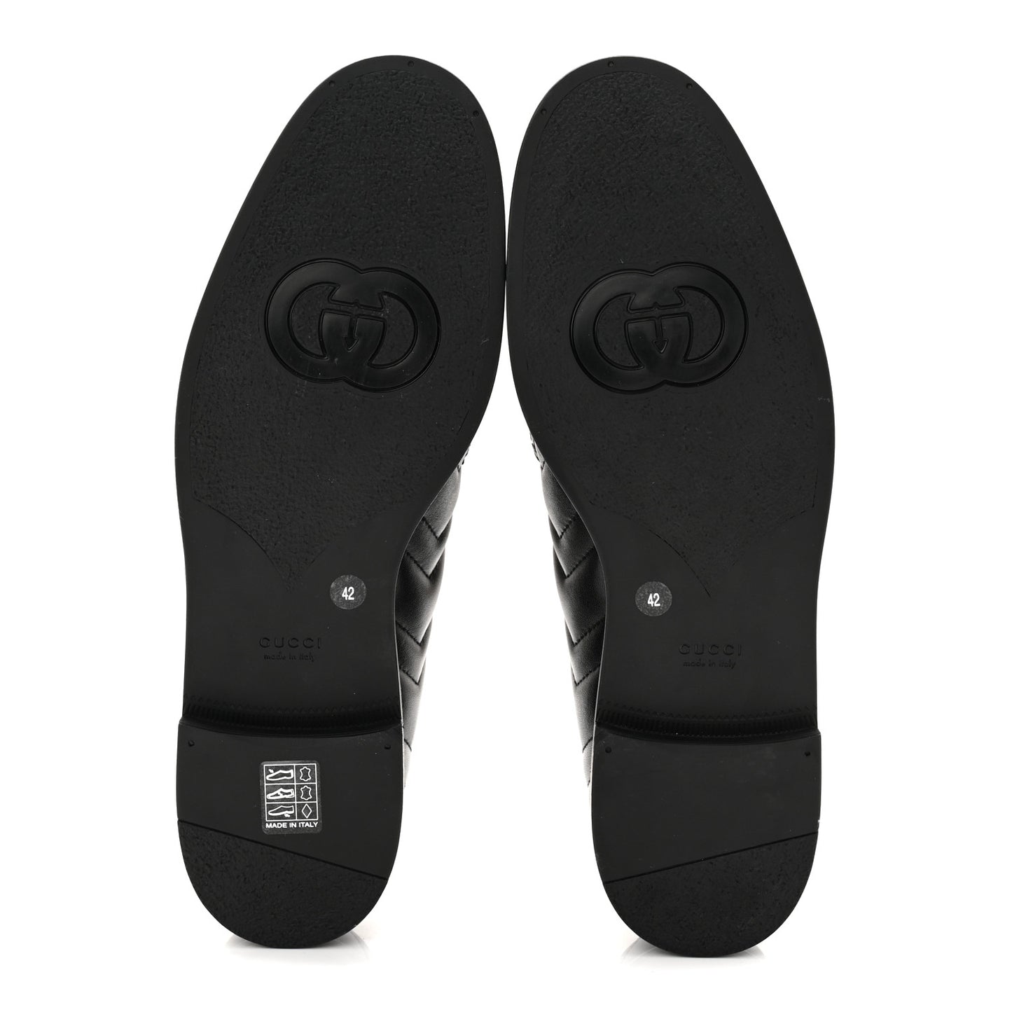 Nappa Matelasse Double G Marmont Loafers 42 Black