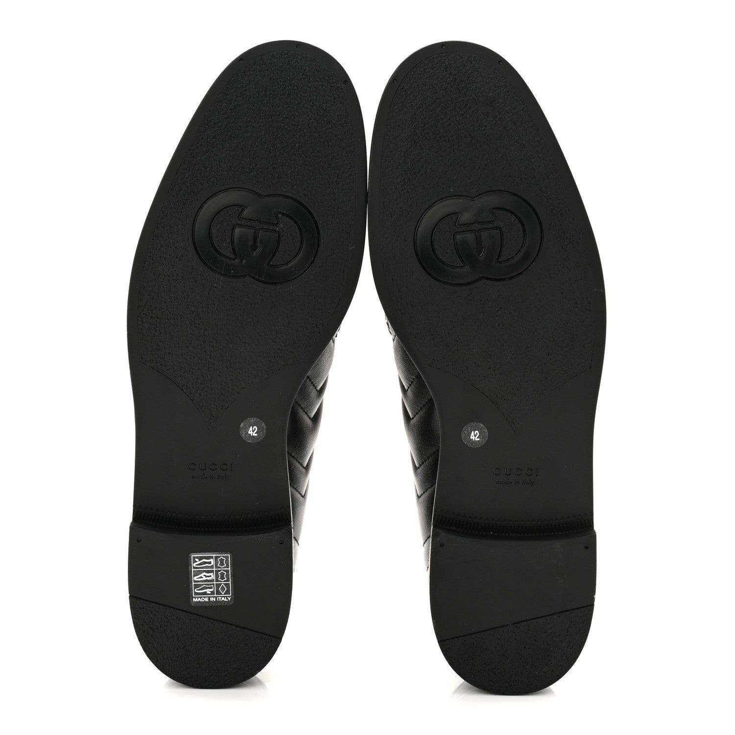Gucci Nappa Matelasse Double G Marmont Loafers 42 Black 6 of 10