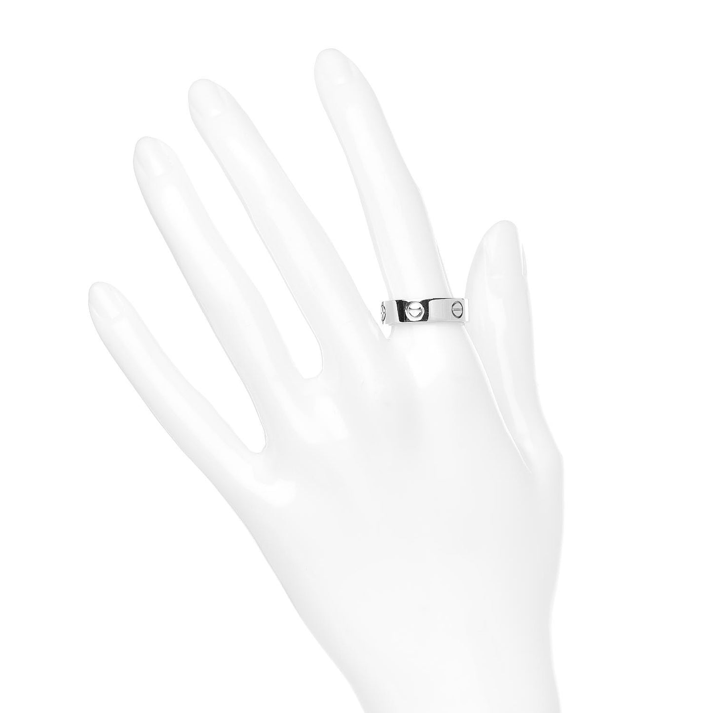 18K White Gold 5.5mm LOVE Ring 56 7.5