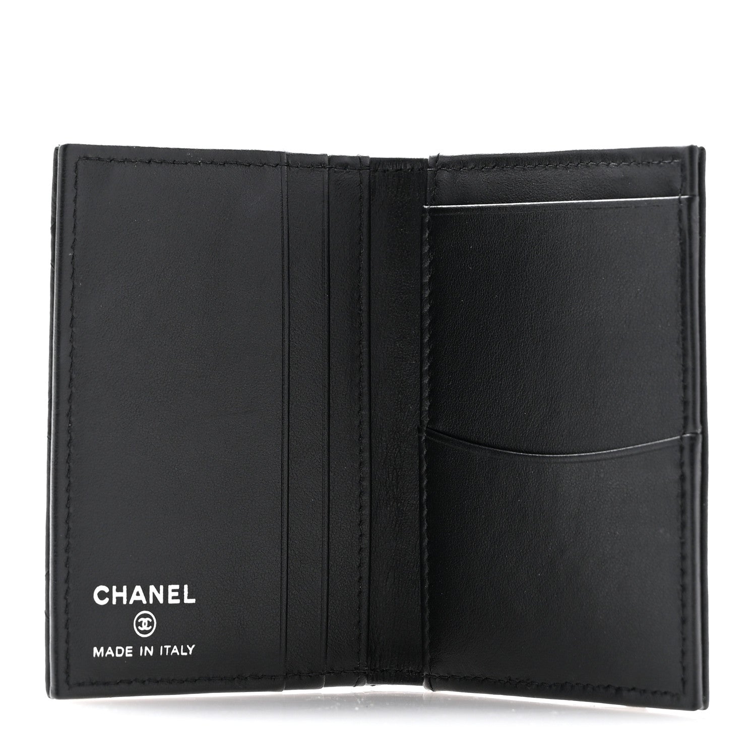 Chanel Calfskin Quilted Card Holder Wallet So Black 5 of 11