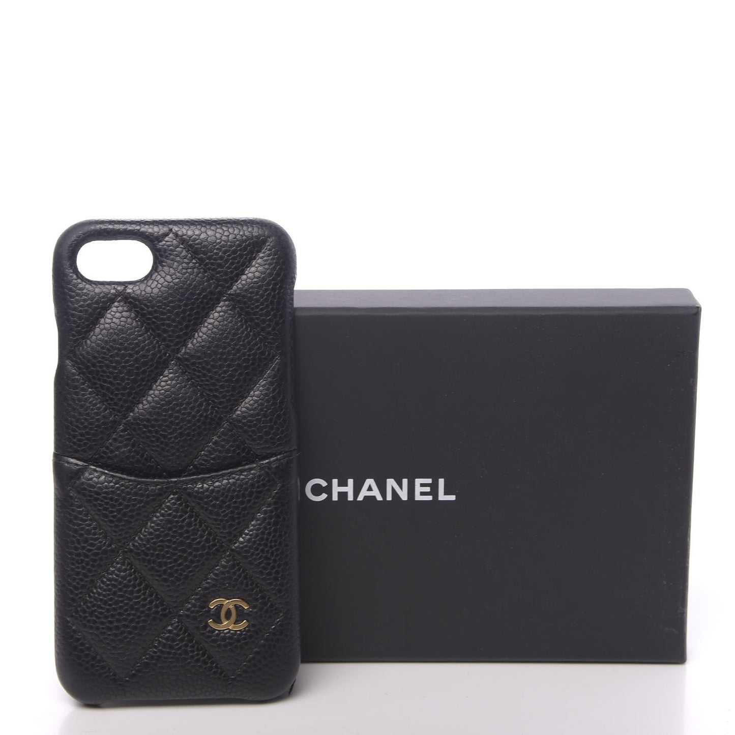 Caviar Quilted iPhone 7/8 Coco Tech Case Black