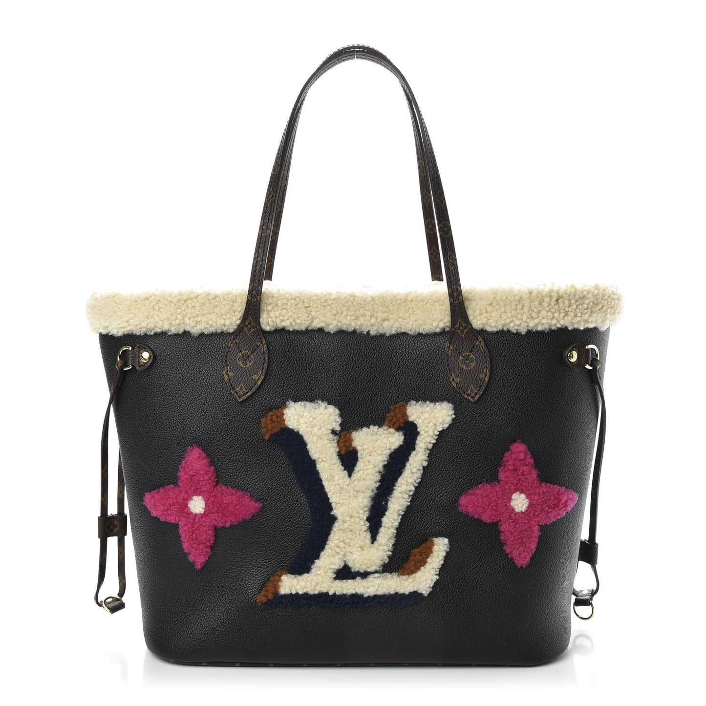 Calfskin Monogram Teddy Neverfull MM Black