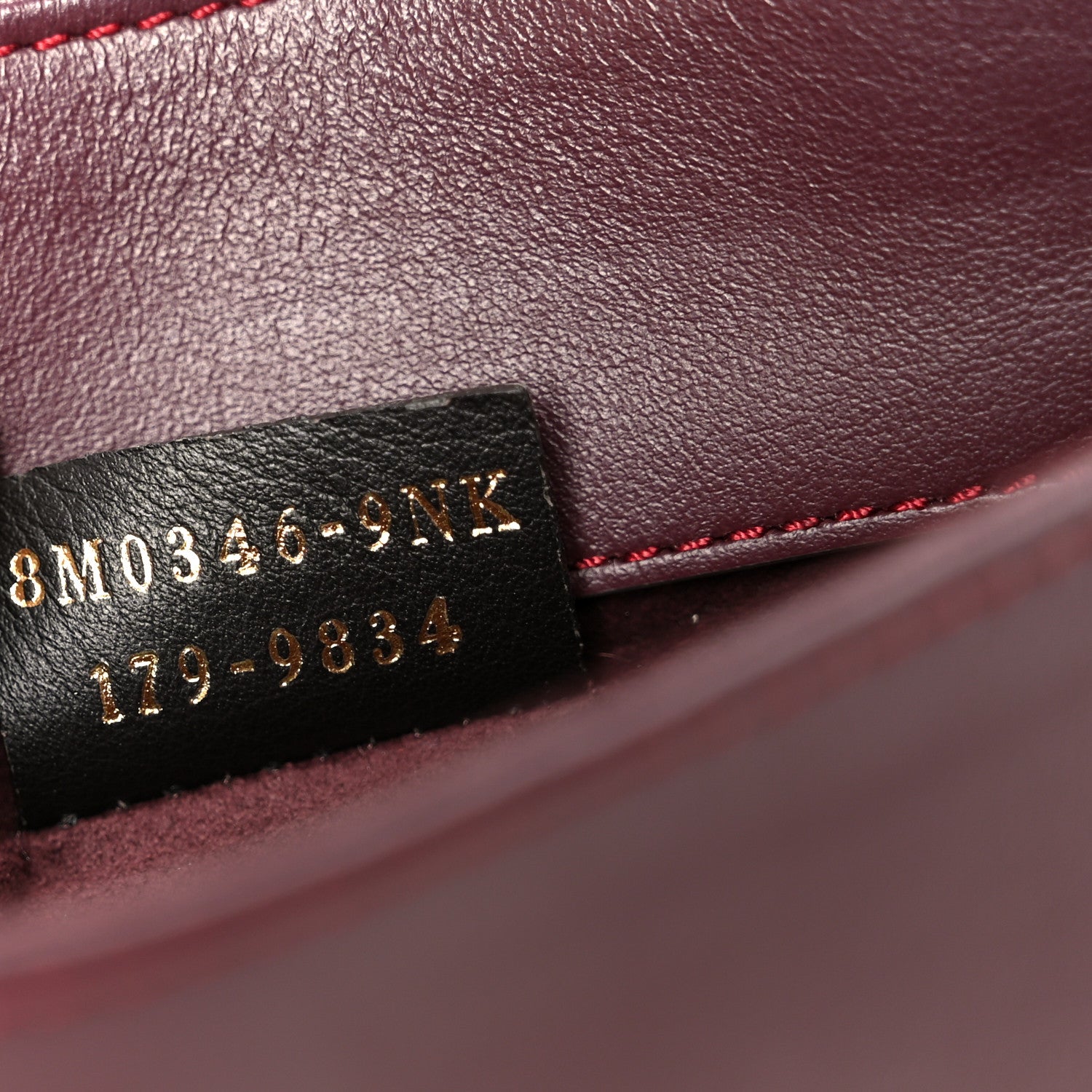 Fendi Shiny Nappa Trapuntata Dotcom Tube Wallet On Chain Bordeaux 8 of 13