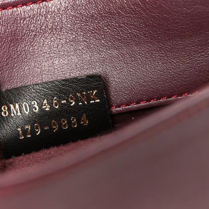 Fendi Shiny Nappa Trapuntata Dotcom Tube Wallet On Chain Bordeaux 8 of 13