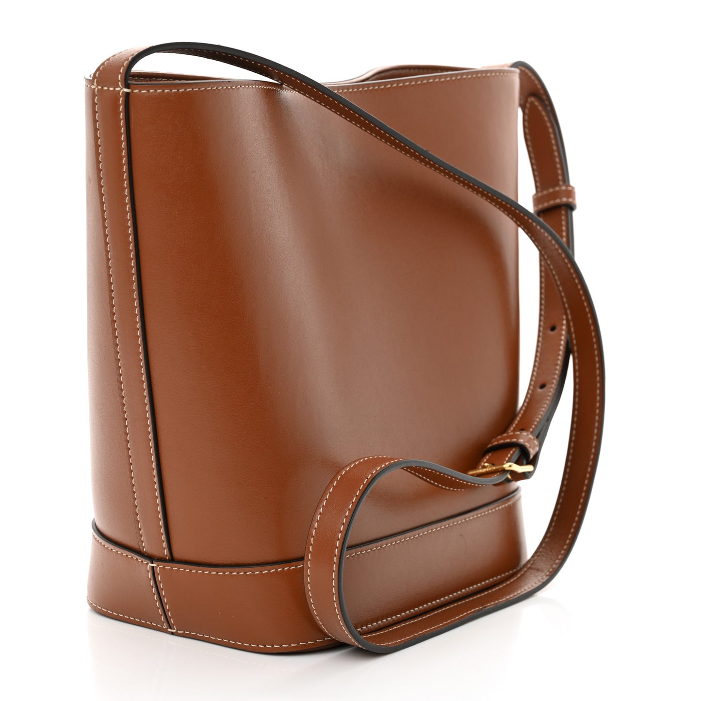 Smooth Calfskin Small Cuir Triomphe Bucket Bag Tan
