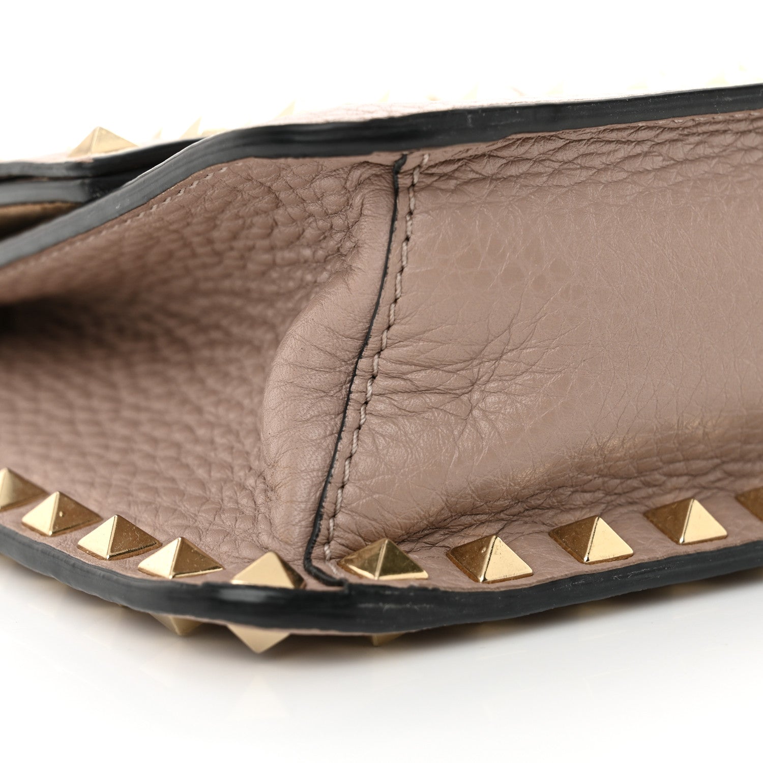 Valentino Garavani Grained Calfskin Small Rockstud Flap Crossbody Bag Poudre 8 of 15