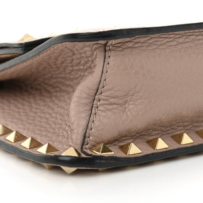 Valentino Garavani Grained Calfskin Small Rockstud Flap Crossbody Bag Poudre 8 of 15