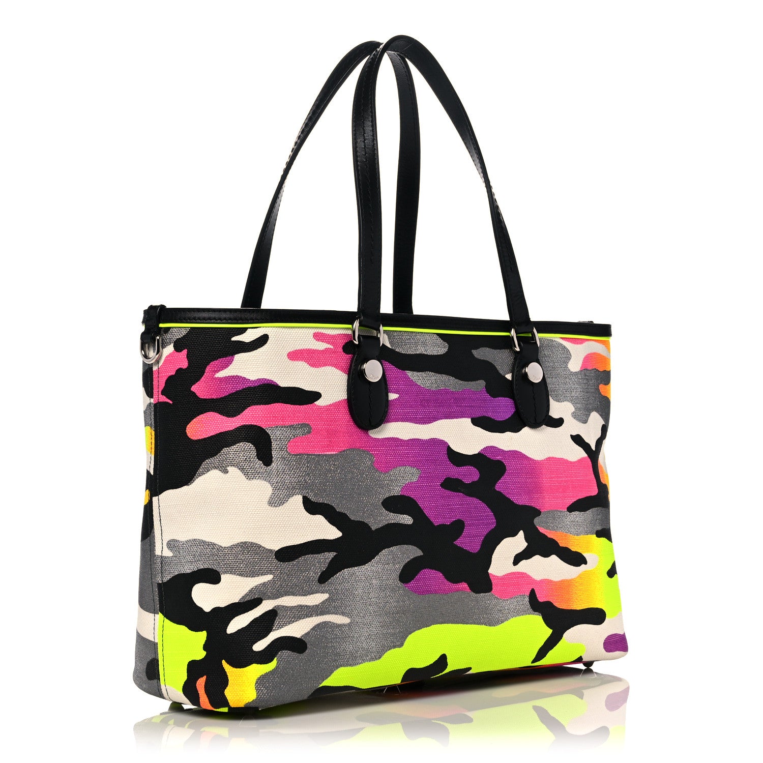 Christian Dior Canvas Camouflage Anselm Reyle Tote 3 of 14