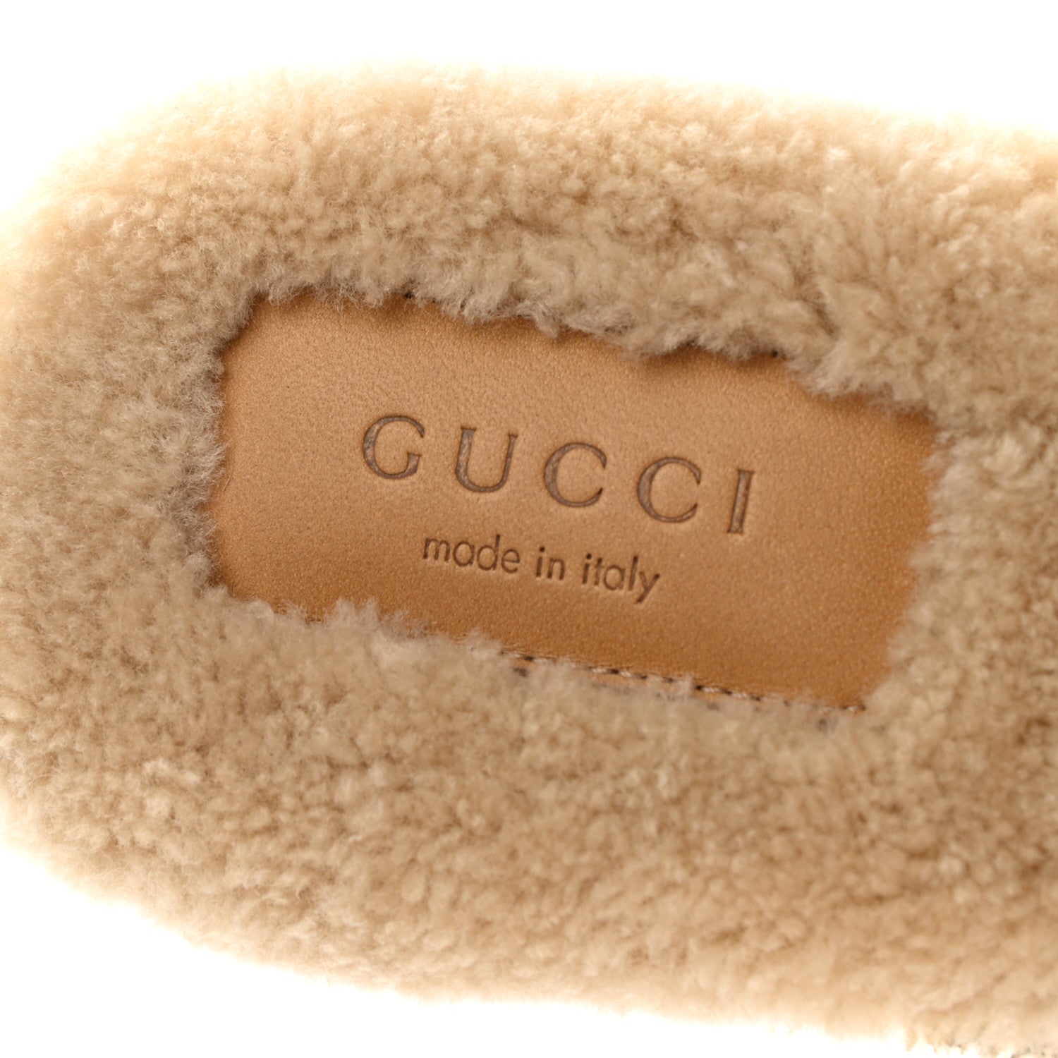 Gucci Nappa Wool Womens Fria Slippers 38.5 Black Butterscotch 7 of 9