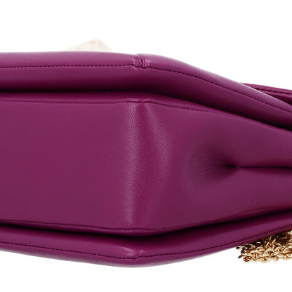 Valentino Garavani Nappa One Stud Chain Clutch Prune 10 of 10