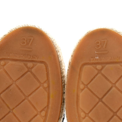 Chanel Suede Pearl CC Espadrilles 37 Black 8 of 11