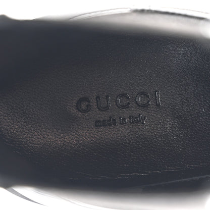 Gucci Flores Calfskin Horsebit Chain Ankle Boots 39.5 Black 7 of 9