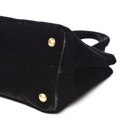 Prada Velvet Crossbody Tote Bag Black 9 of 9