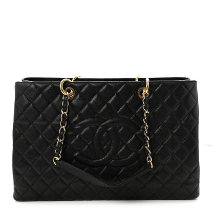 Chanel Caviar Quilted XL Grand Shopping Tote GST Black 1 of 10
