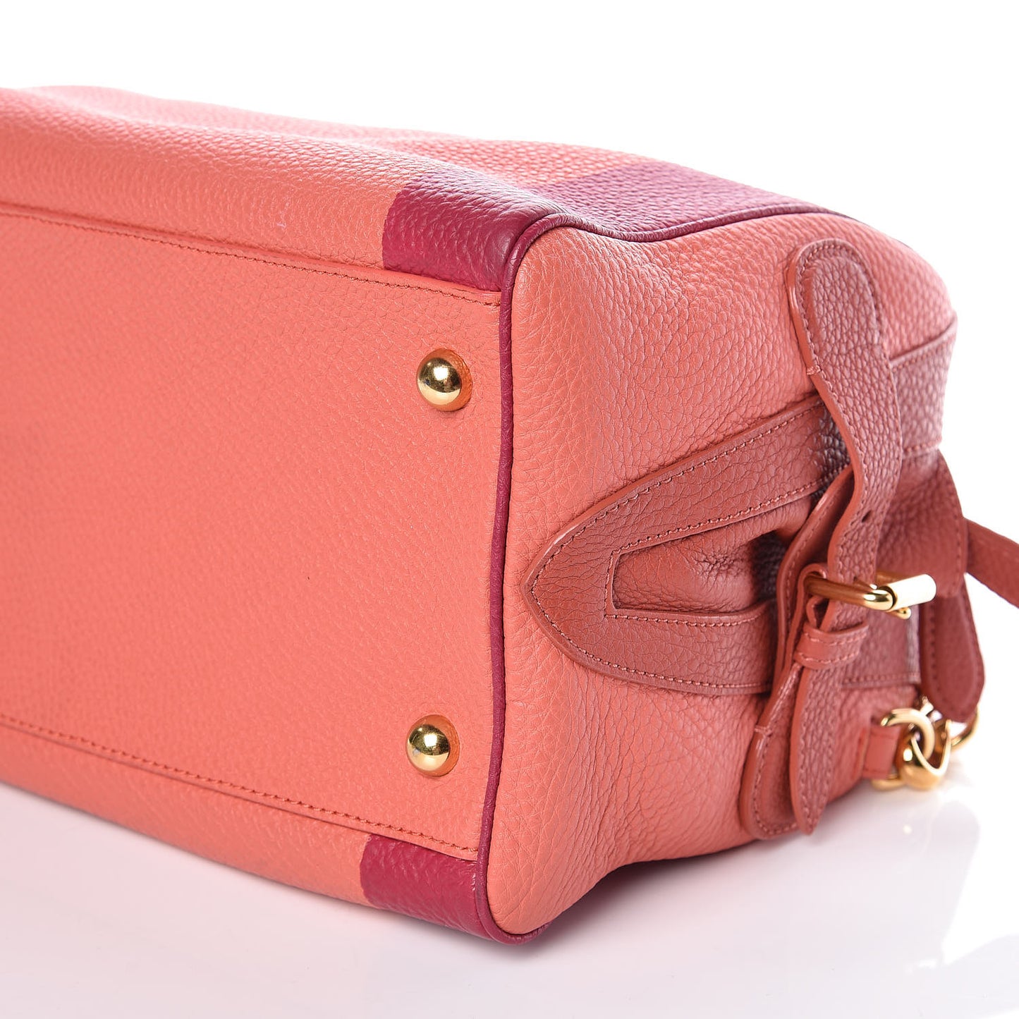 Grained Calfskin Medium Boston Bag Blossom Pink Peony Rose