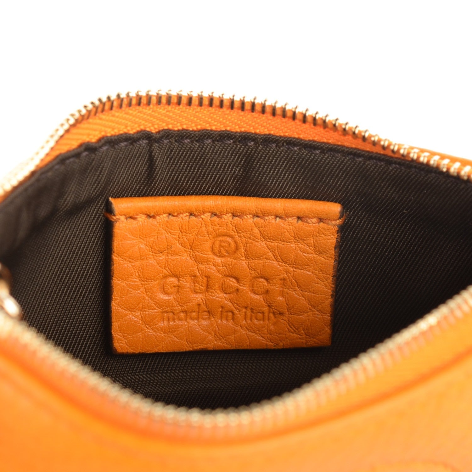 Gucci Pebbled Calfskin Soho Key Case Curcuma 6 of 7