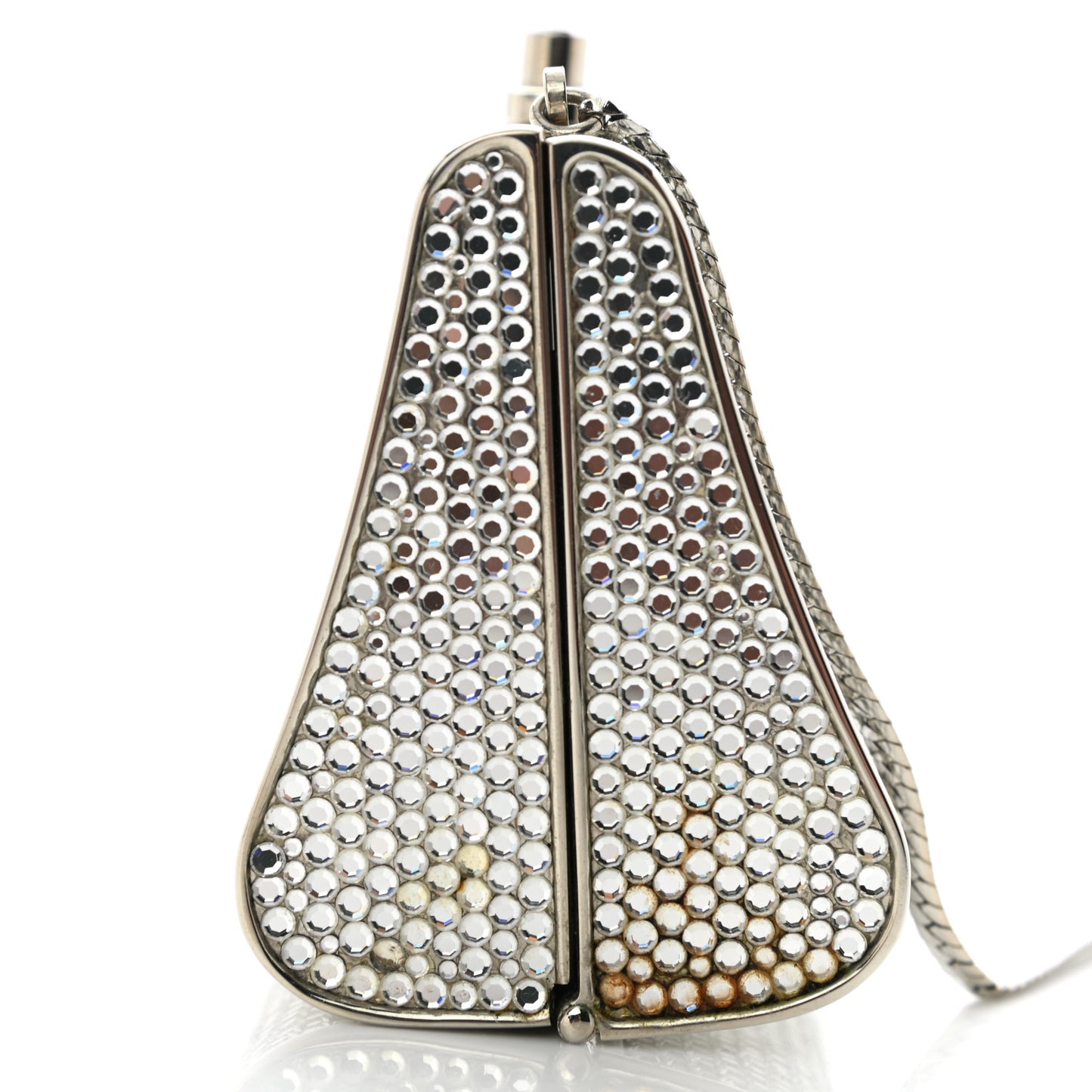 Swarovski Crystal Minaudiere Clutch Silver