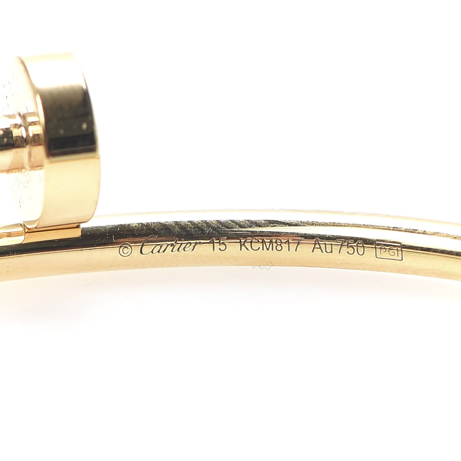Cartier 18K Yellow Gold Small Juste Un Clou Bracelet 15 4 of 7